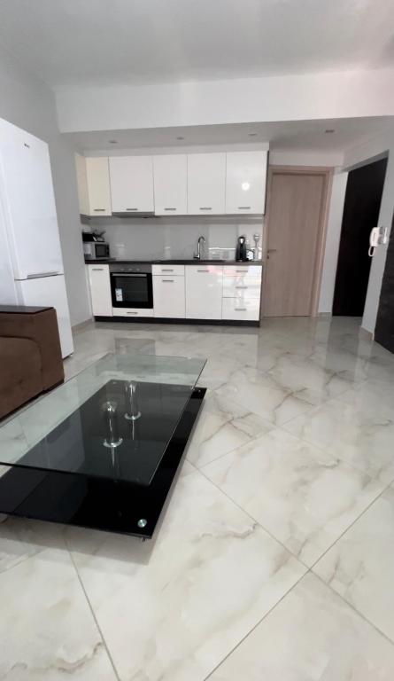 Kuchyň nebo kuchyňský kout v ubytování Monika Apartment