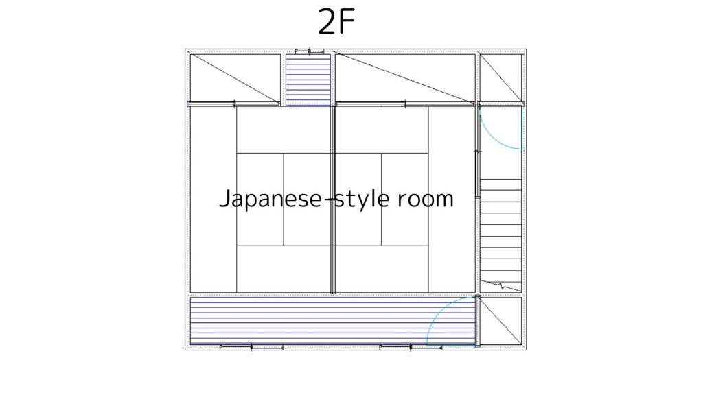 Půdorys ubytování JR福井駅東口から徒歩7分(550m)。一棟貸切民泊トリプレッツ