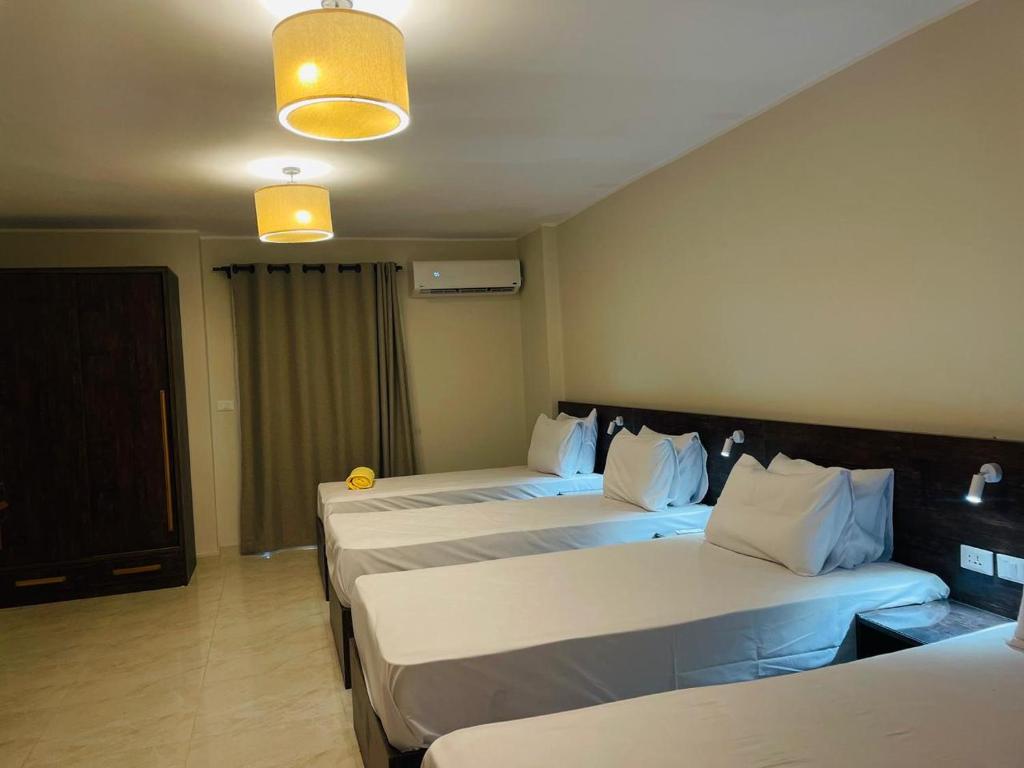 Llit o llits en una habitació de Rivera Hostel