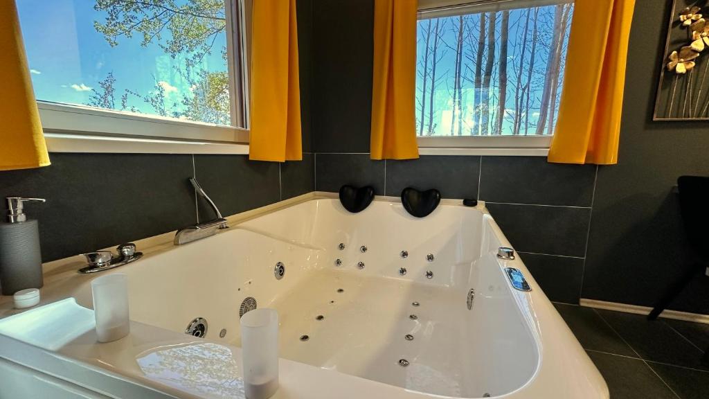 Koupelna v ubytování Privátní wellness domek RockStar