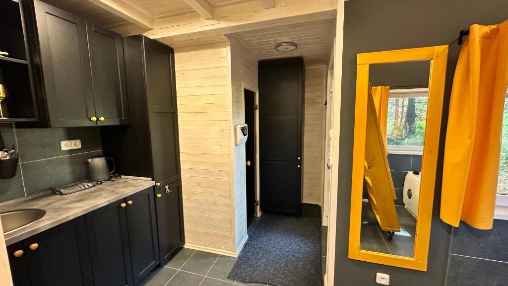 Kuchyň nebo kuchyňský kout v ubytování Privátní wellness domek RockStar