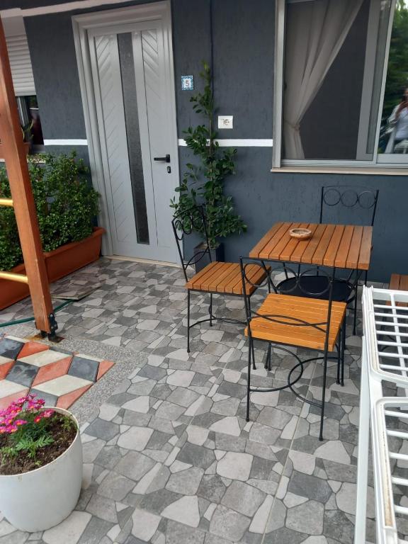 Balkón nebo terasa v ubytování villa Heljos apartaments