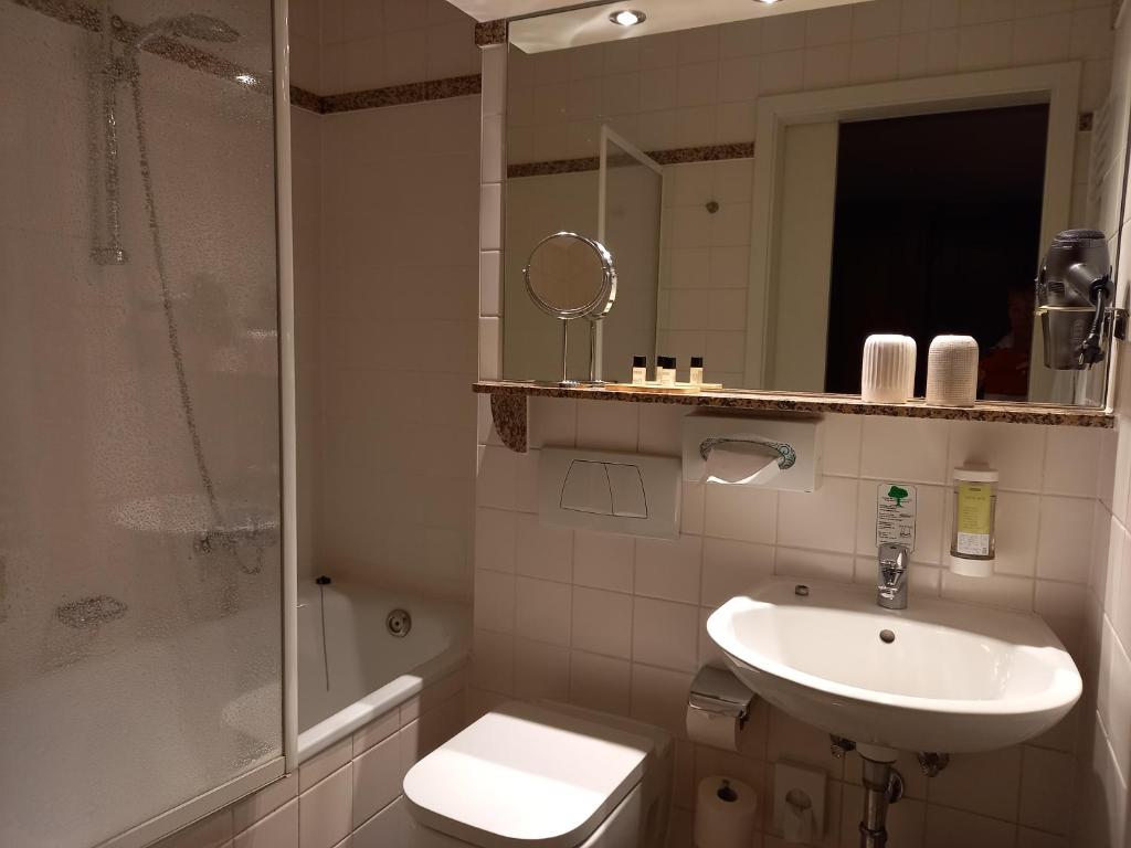 Koupelna v ubytování Hotel Artushof