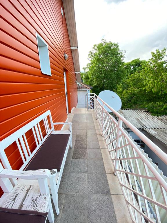 Balkón nebo terasa v ubytování Osobyi Guest house