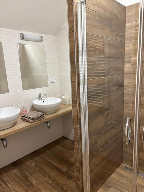 Koupelna v ubytování Vinný sklep s apartmány u Kvěchů