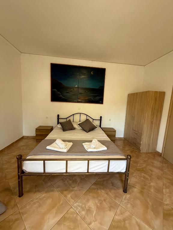 Postel nebo postele na pokoji v ubytování Serenity house
