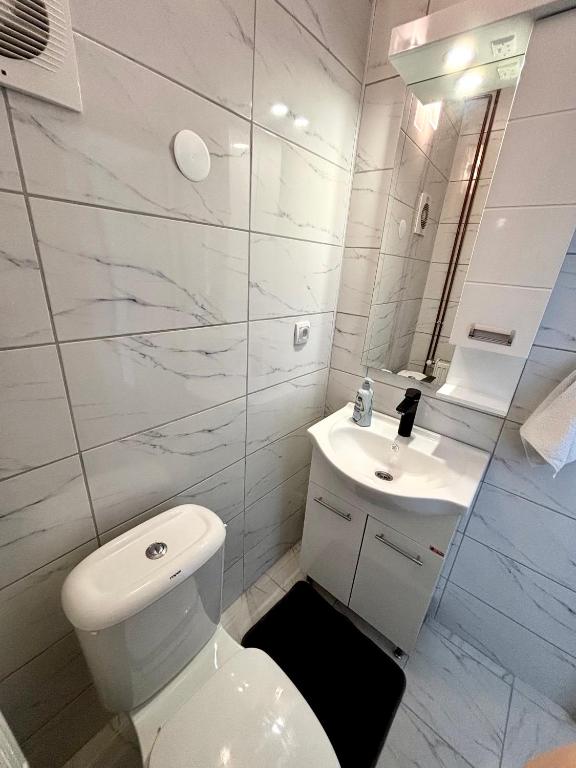Koupelna v ubytování Apartman Djordjevic