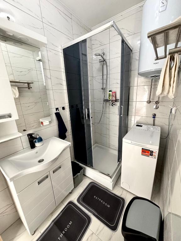 Koupelna v ubytování Apartman Djordjevic