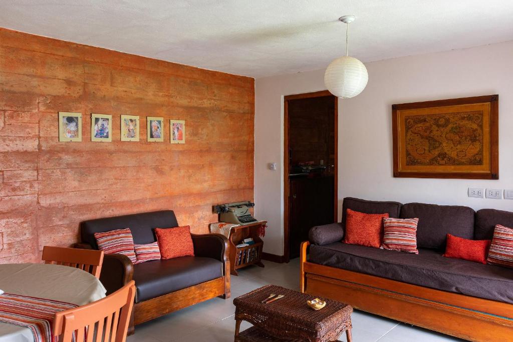 Posezení v ubytování Los González – Cabañas con Vista al Valle