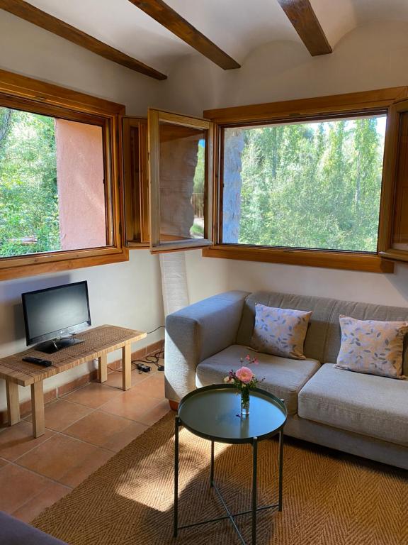 Posezení v ubytování La Casa de Los Moyas