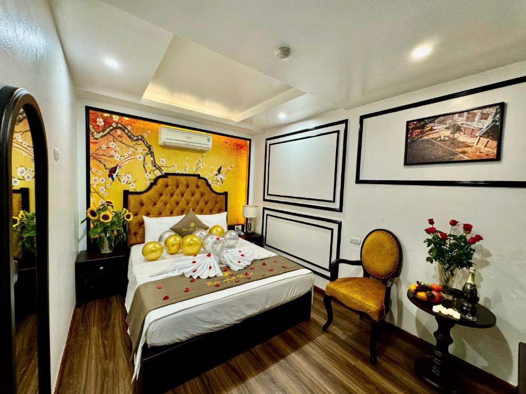 Postel nebo postele na pokoji v ubytování Bảo Anh Hotel