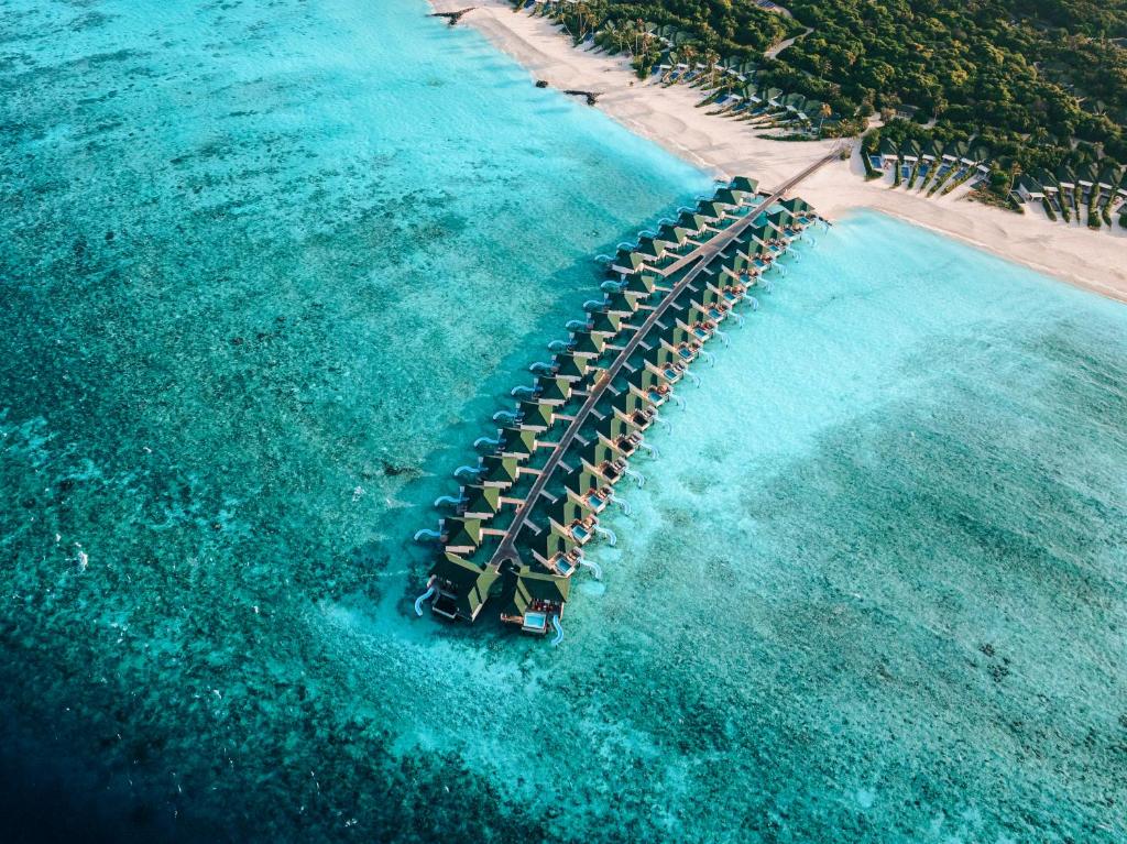 an aerial view of a dock in the water at Siyam World Maldives - 24-Hour Premium All-inclusive with Free Transfer in Dhigurah