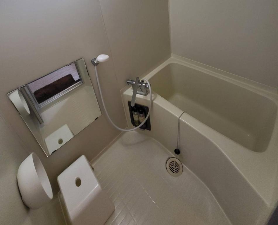 Koupelna v ubytování Hakuba Inn Bloom