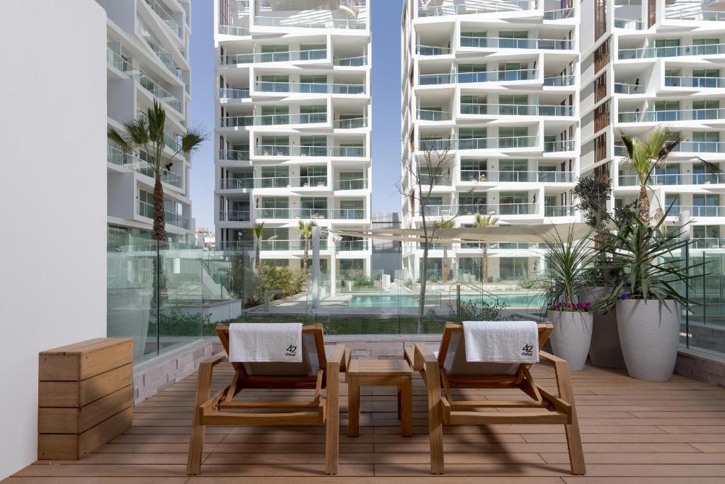 Balkón nebo terasa v ubytování Experience 42 Suites