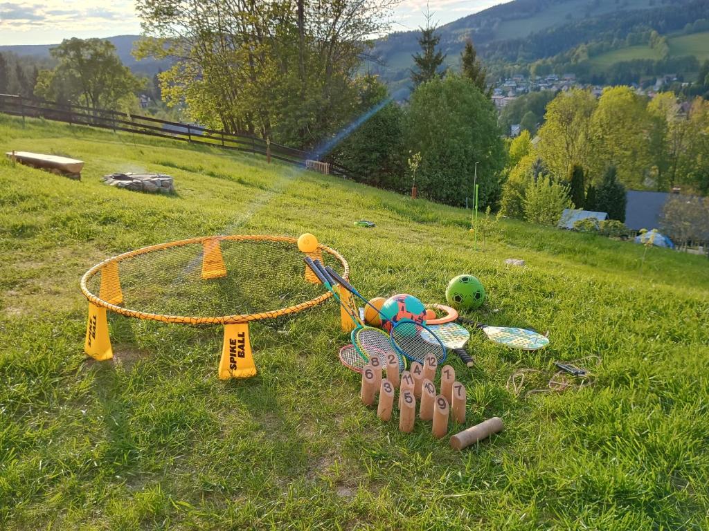 Herní místnost nebo prostor pro děti v ubytování Výhledovka chalet