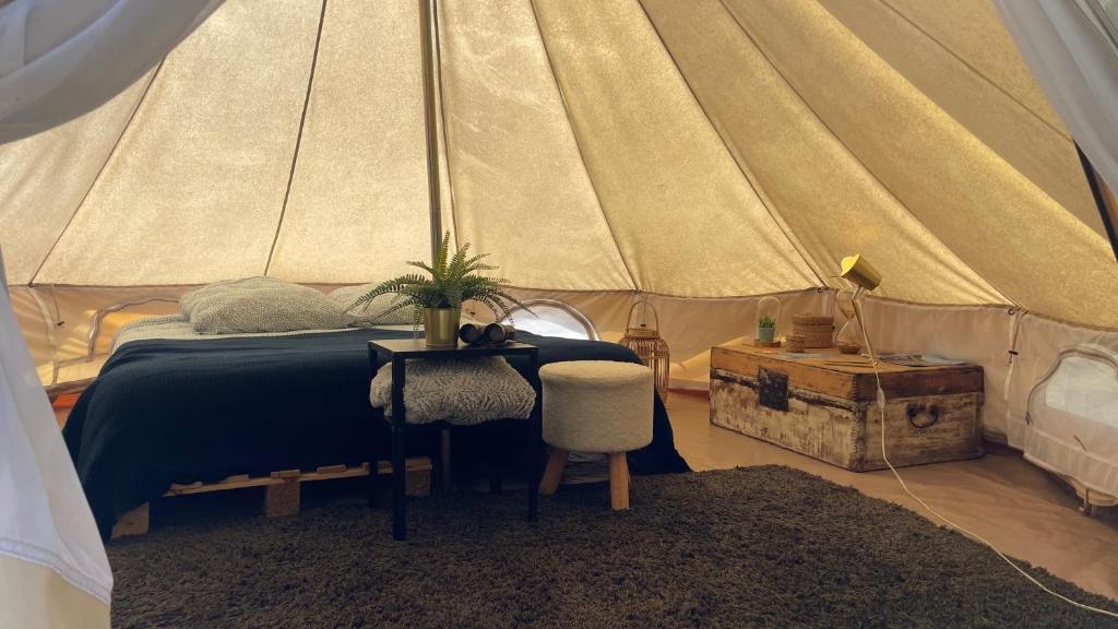 Postel nebo postele na pokoji v ubytování Glamping Spot - Penmarch