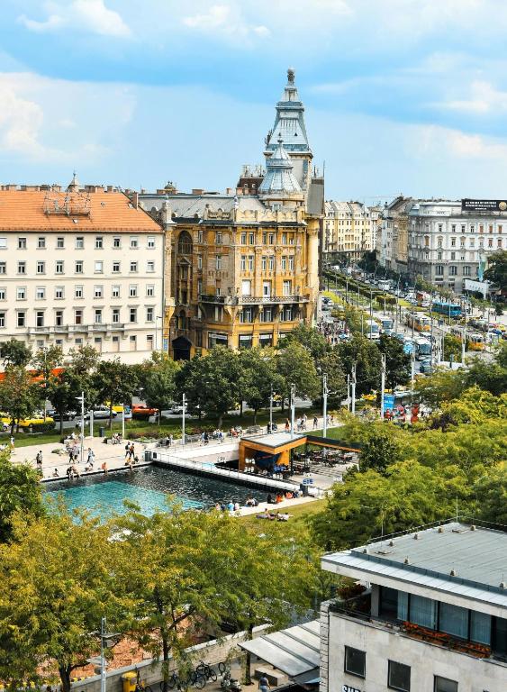 Výhľad na mesto Budapešť alebo výhľad na mesto priamo z apartmánu