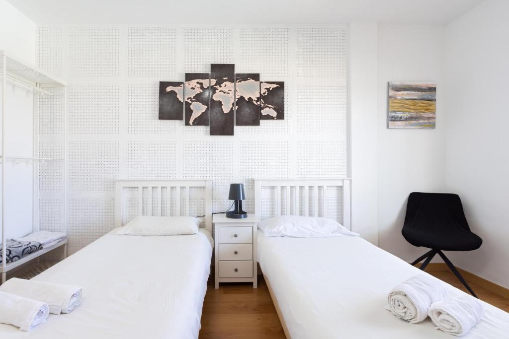 Posteľ alebo postele v izbe v ubytovaní Fantastic home with amazing sea views