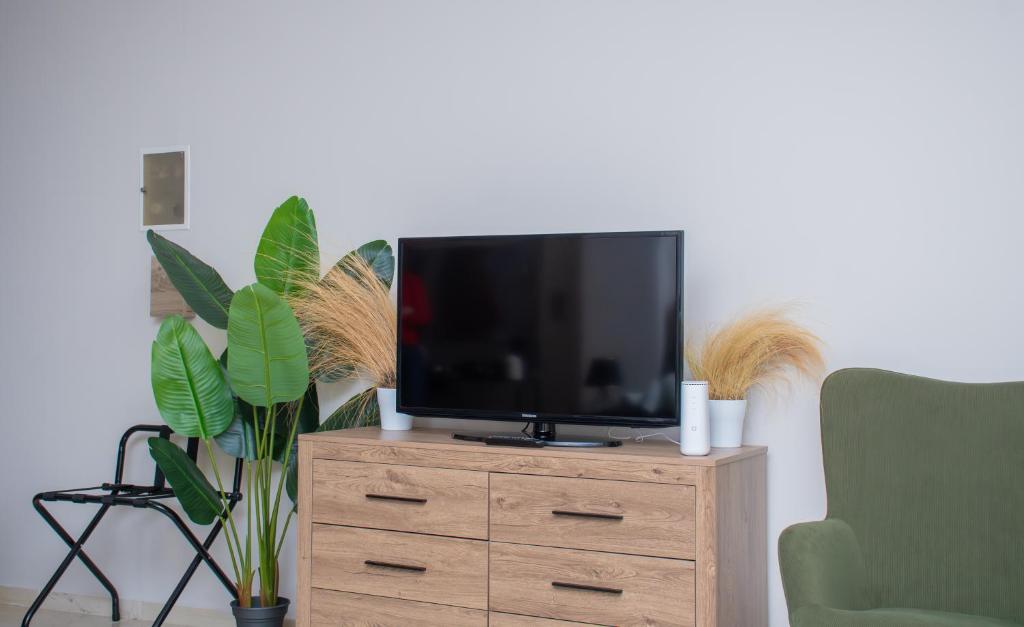 TV a/nebo společenská místnost v ubytování sweet suite