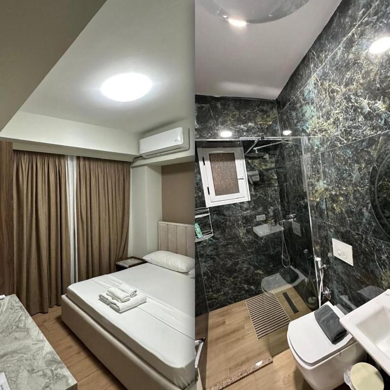 Koupelna v ubytování Hotel HER