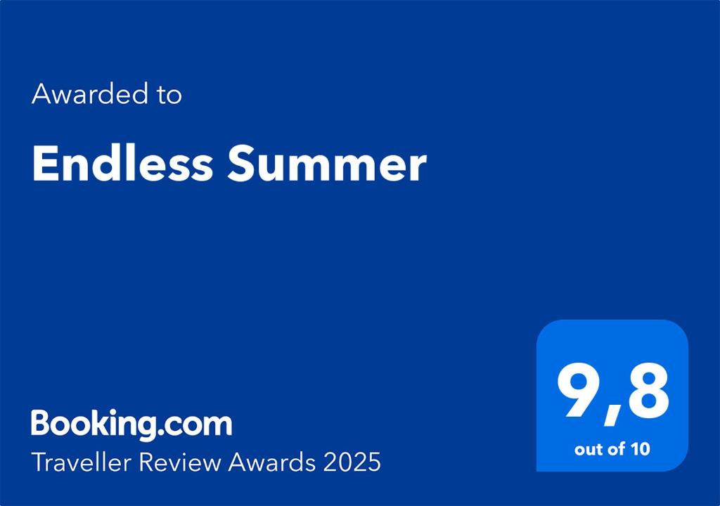 Сертификат, награда, вывеска или другой документ, выставленный в Endless Summer