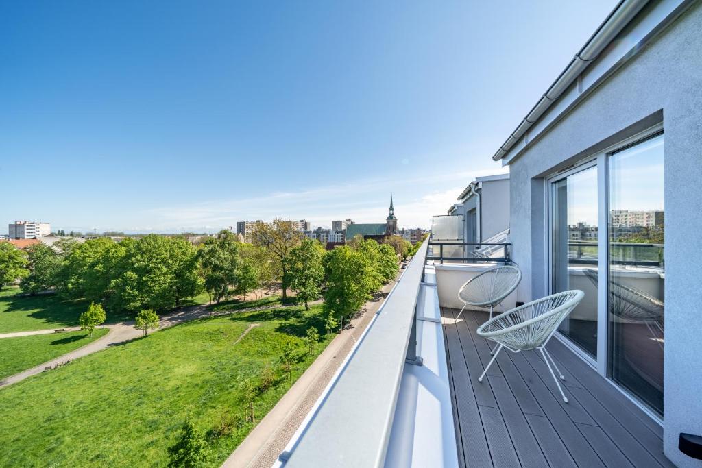 Balkón alebo terasa v ubytovaní Apartamenty Sun & Snow Angielska Grobla