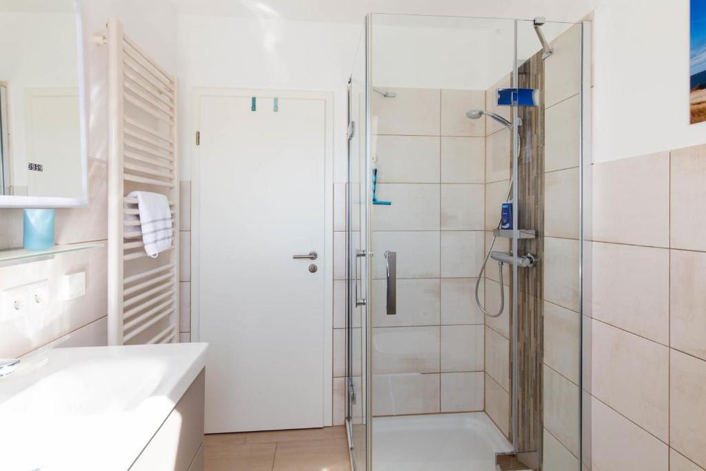 Koupelna v ubytování Ferienwohnung Windjammer