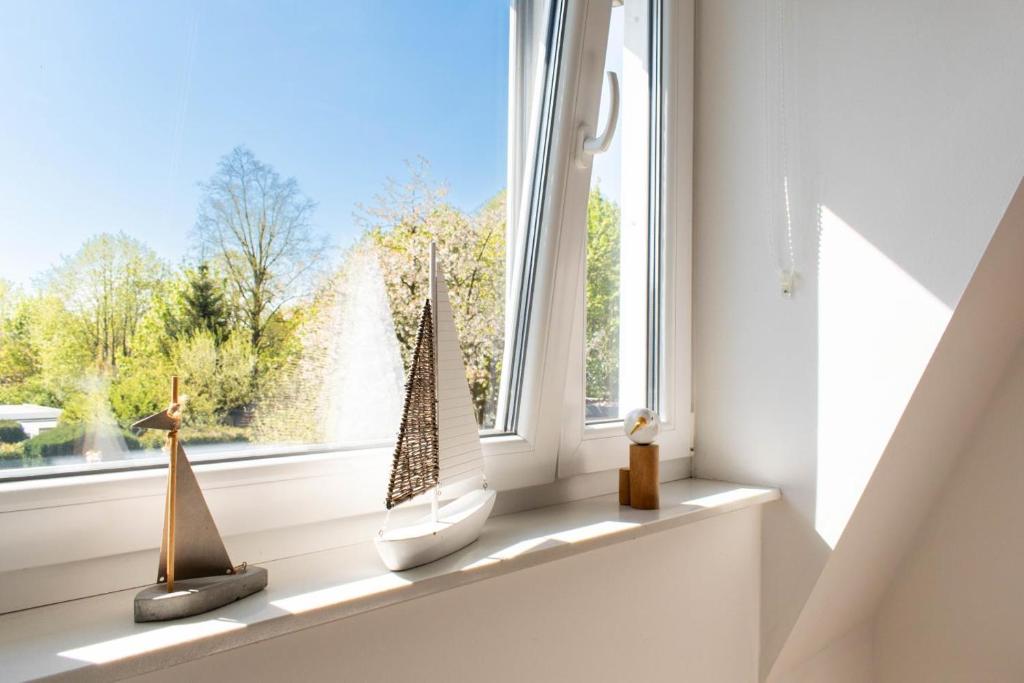 Balkón nebo terasa v ubytování Ferienwohnung Windjammer