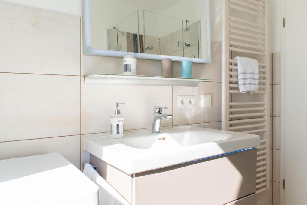 Koupelna v ubytování Ferienwohnung Windjammer