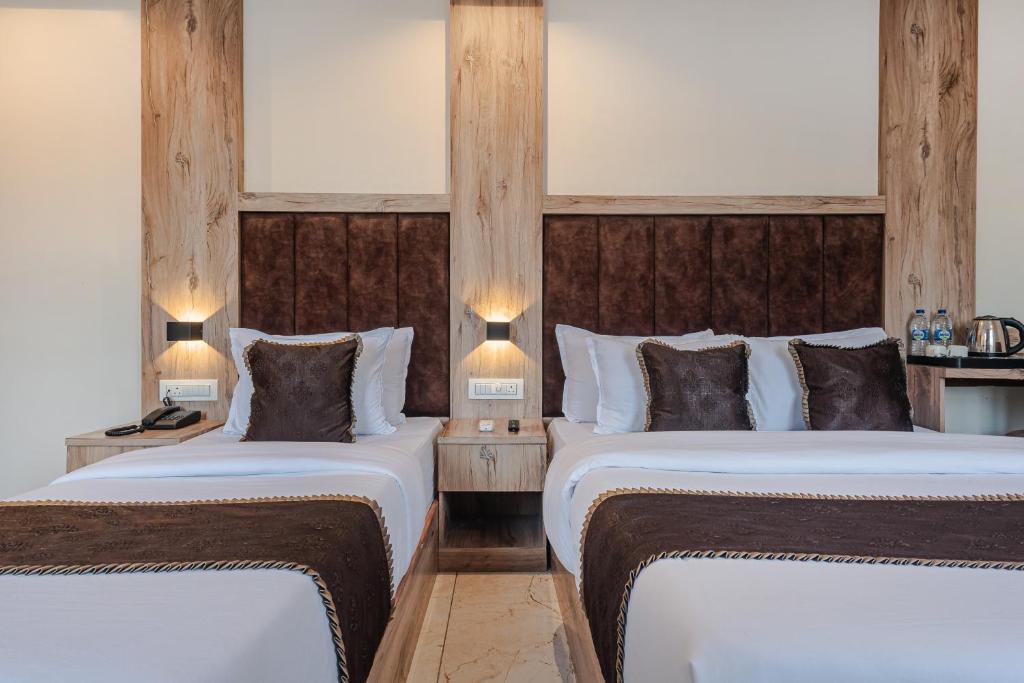 Hotel Silver Parkにあるベッド