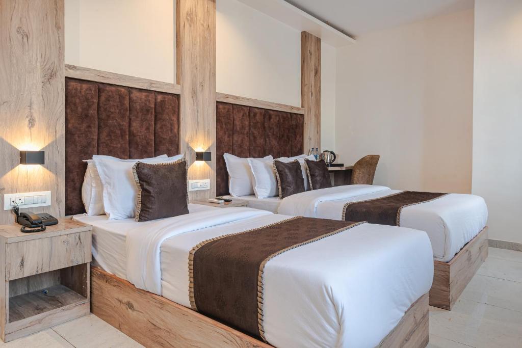 Hotel Silver Parkにあるベッド