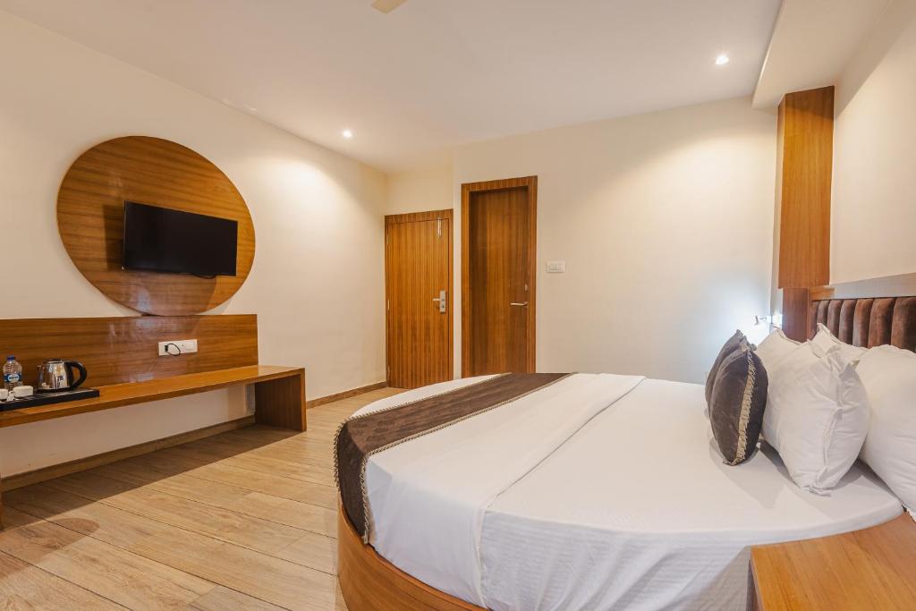Hotel Silver Parkにあるベッド