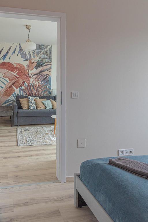 Posteľ alebo postele v izbe v ubytovaní Dob36 Apartment with FREE Private PARKING and BALCONY