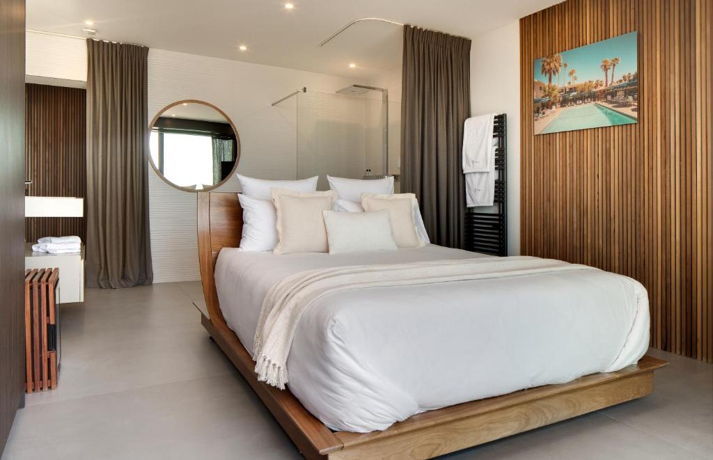 Letto o letti in una camera di Villa Miramar Frontignan