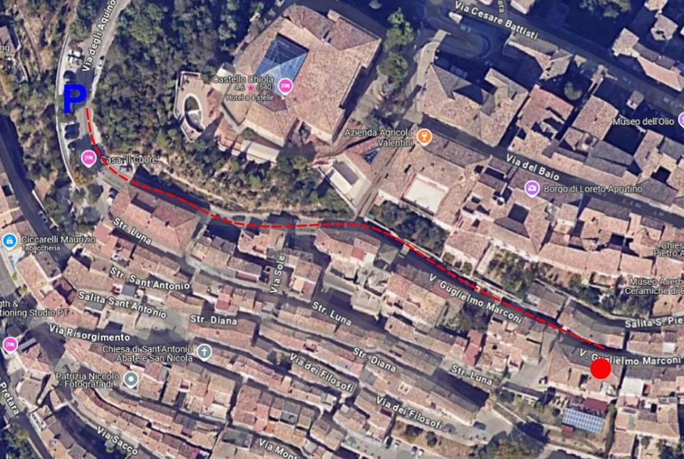 Nespecifikovaný výhled na destinaci Loreto Aprutino nebo výhled na město při pohledu z bed and breakfast
