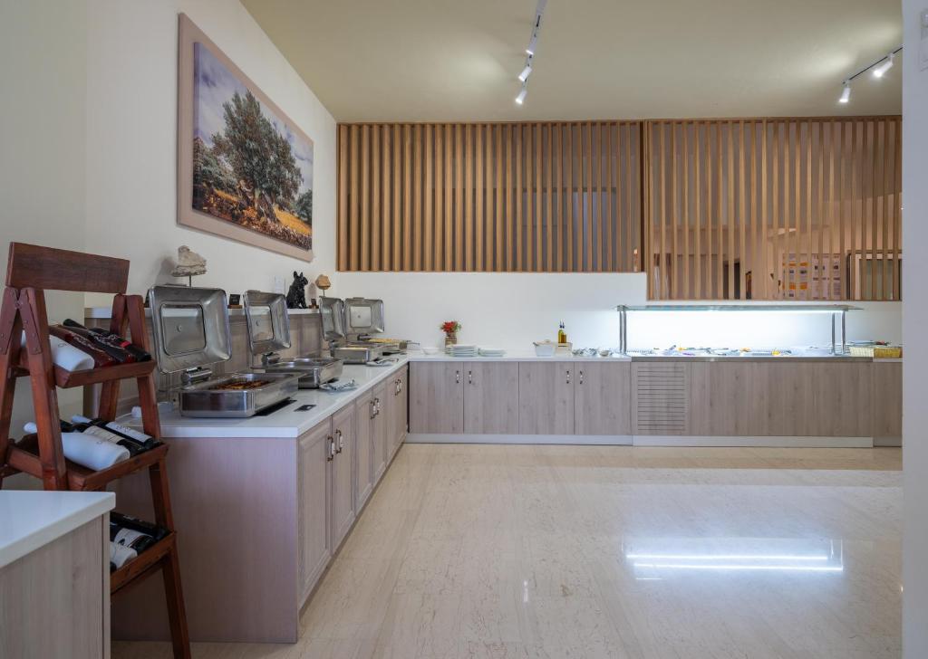 Kuchyň nebo kuchyňský kout v ubytování Calypso Hotel
