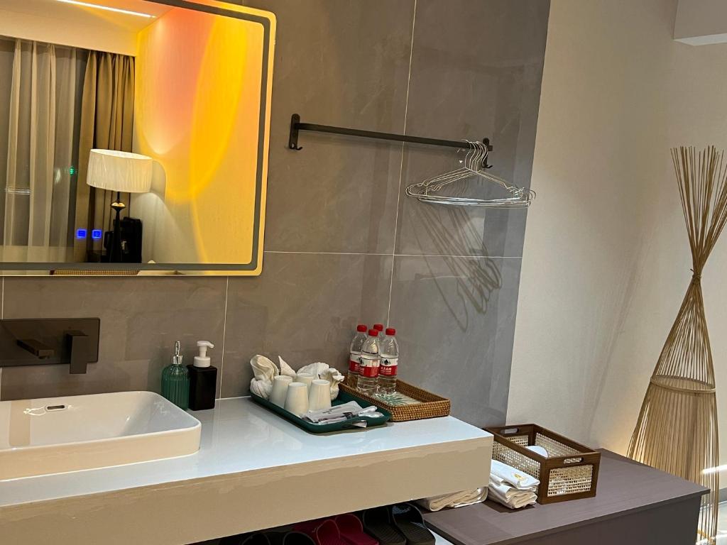 Koupelna v ubytování Phoenix Best River View B&B 故里明月