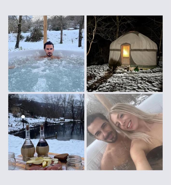 GLAMPING RETREAT i LAGHETTI v zimě