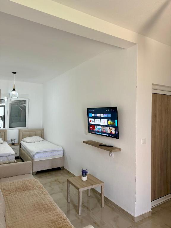 Postel nebo postele na pokoji v ubytování Mar nero Apartments