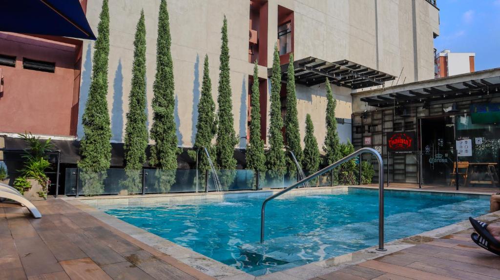 Bazén v ubytování Hotel Alessio nebo v jeho okolí