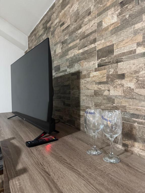 TV a/nebo společenská místnost v ubytování Hotel Palma