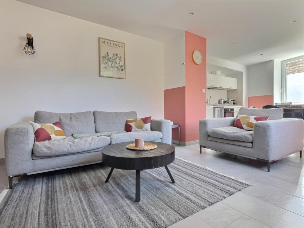 Posezení v ubytování Charmante maison de village