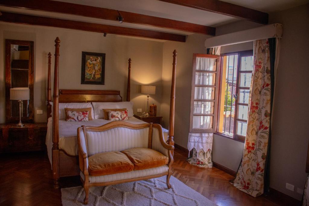 Voodi või voodid majutusasutuse Villa Vicuña Cafayate Boutique Hotel toas