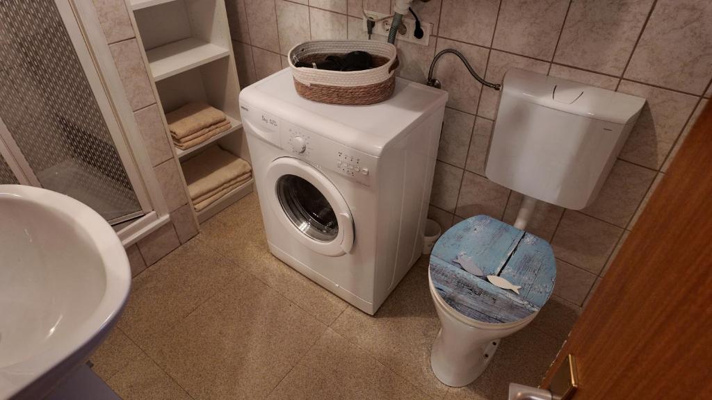 Koupelna v ubytování Ferienhaus Pogatschnig