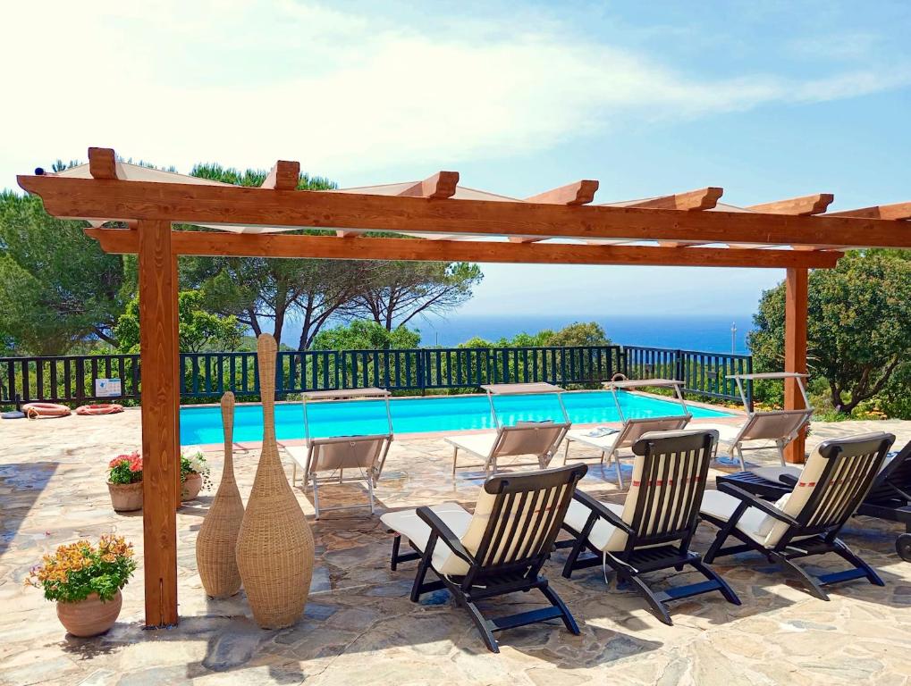 The swimming pool at or close to Alghero Villa Barranch with sea view swimming pool for 6 people