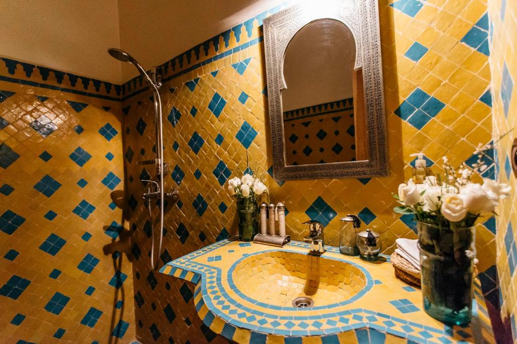 Koupelna v ubytování Riad BE Marrakech