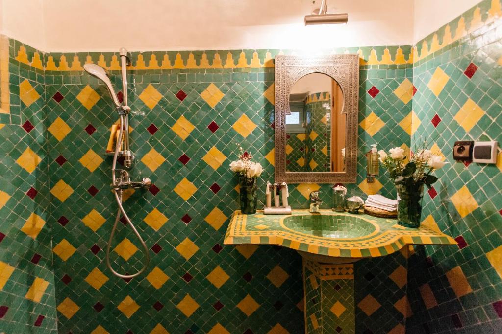 Koupelna v ubytování Riad BE Marrakech