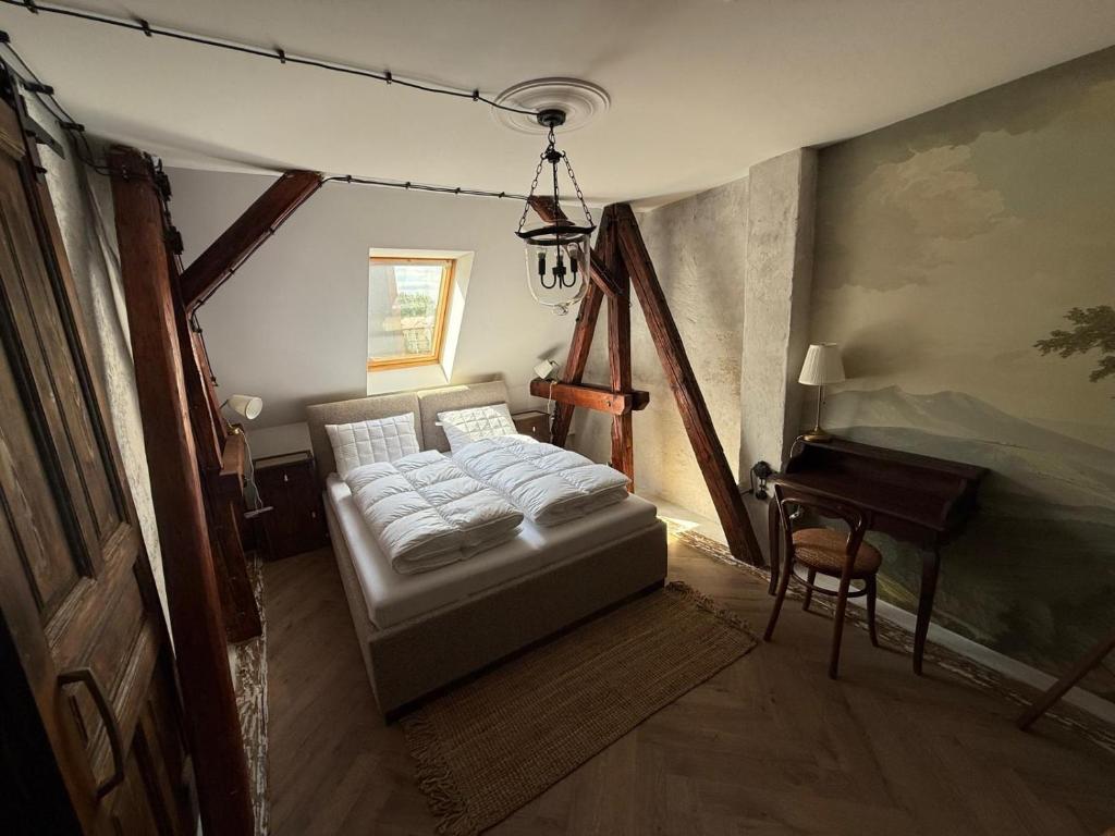 Postel nebo postele na pokoji v ubytování KAVart apartments
