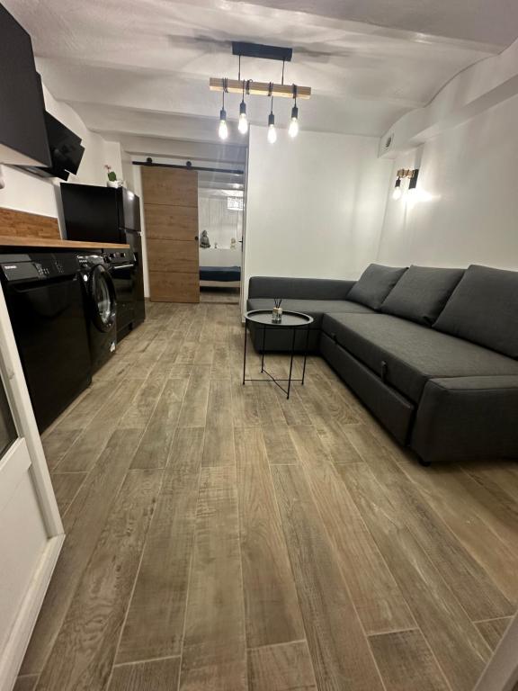 un salon avec un canapé et une table dans l'établissement Appt nice 5 min de la mer, à Nice