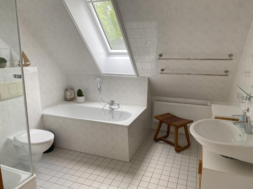 Koupelna v ubytování Ferienhaus Igel